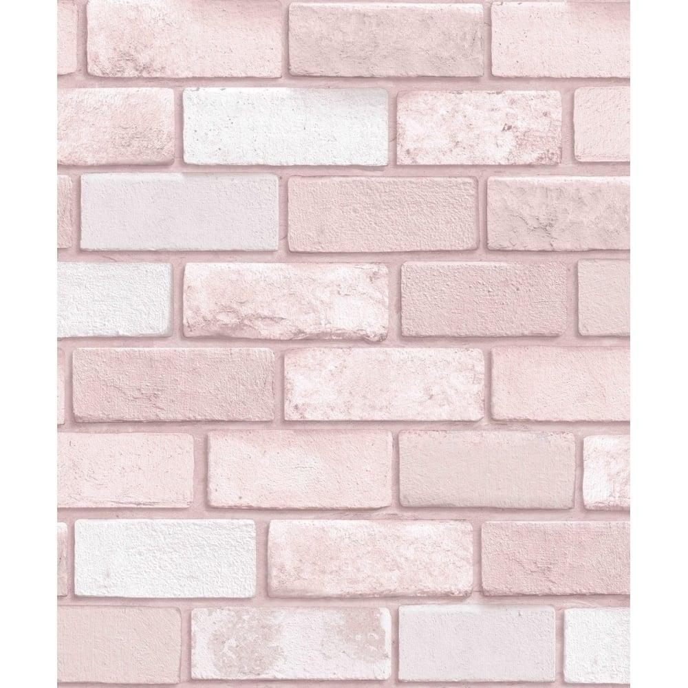 1000x1000 Arthouse Pastel Pink Diamond Brick Glitter Wallpaper 260005, Phone