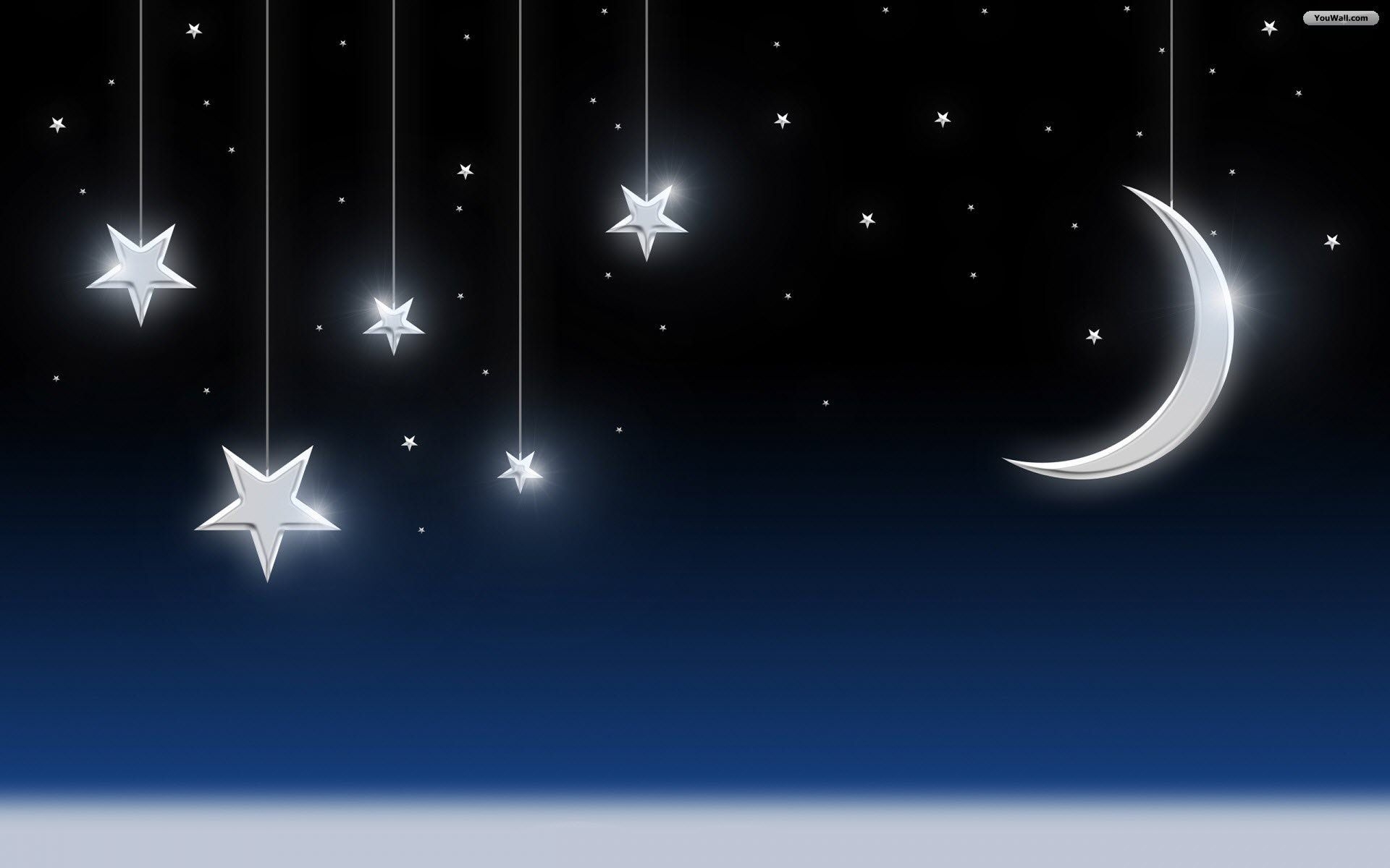 1920x1200 Moon and Stars Desktop Wallpaper. Papel de parede, Desktop