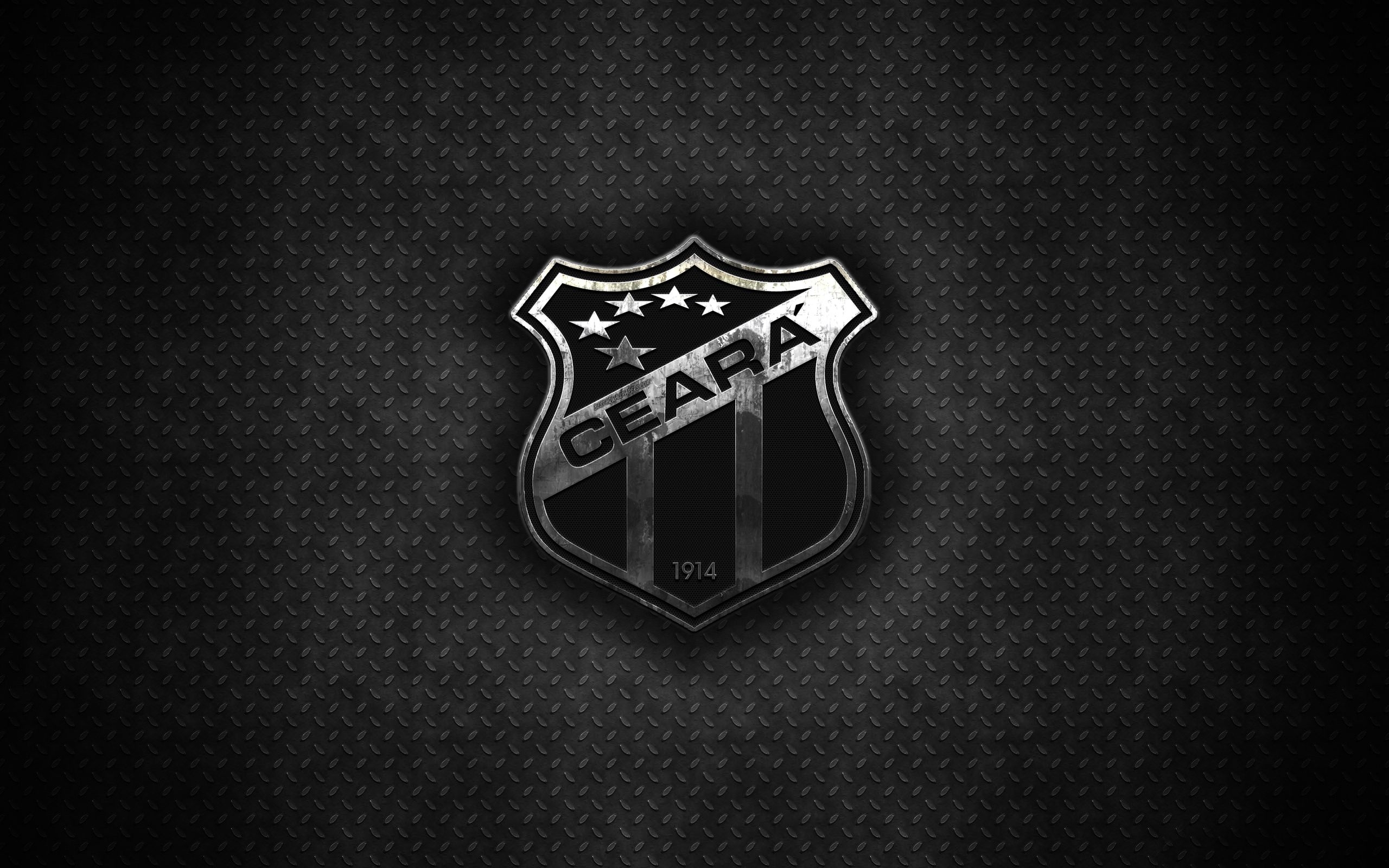 2560x1600 Download wallpaper Ceara FC, Ceara Sporting Club, 4k, metal logo, Desktop