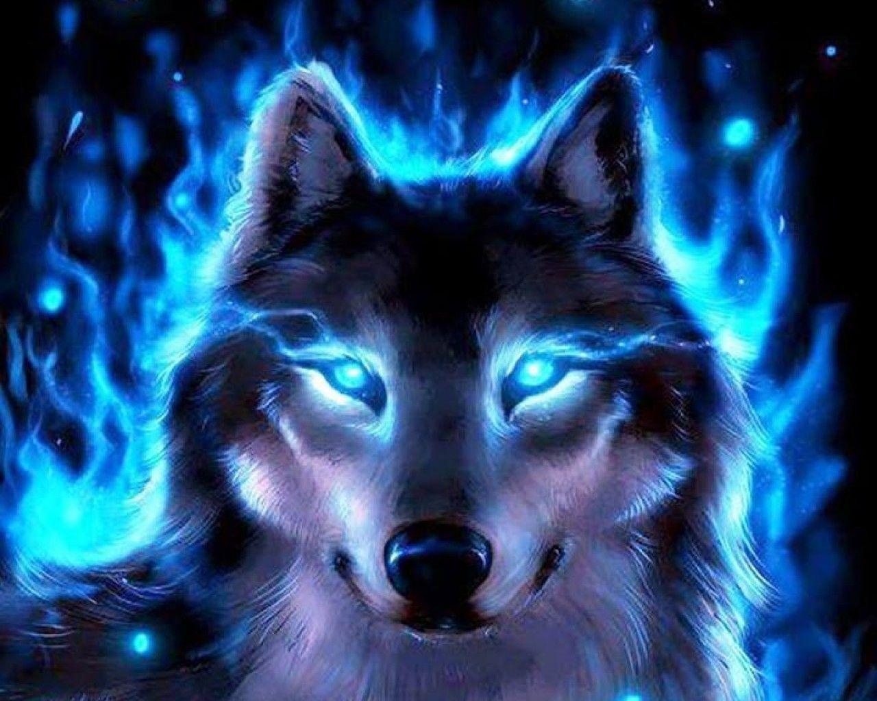 1280x1030 Wolf Blue Eyes Art Glowing Face Abstract Hd Wallpaper 1537934. DAZ, Desktop