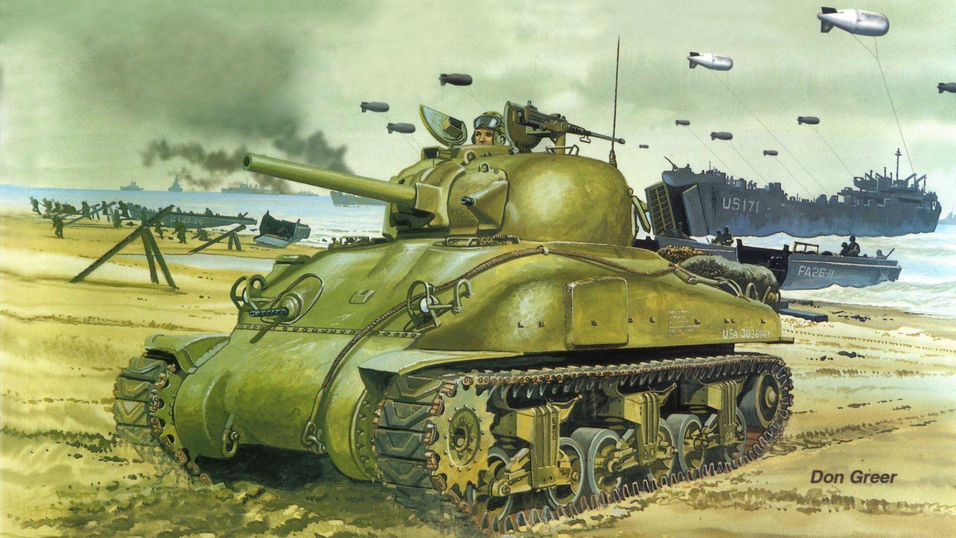1920x1080 M4 Sherman, The Main American Medium Tank, Sherman, Desktop