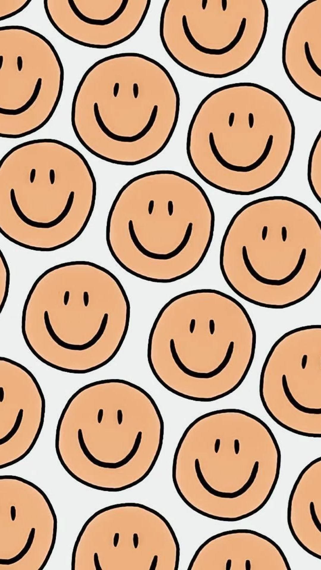 1080x1920 Download Preppy Smiley Face Equal Pattern Wallpaper, Phone