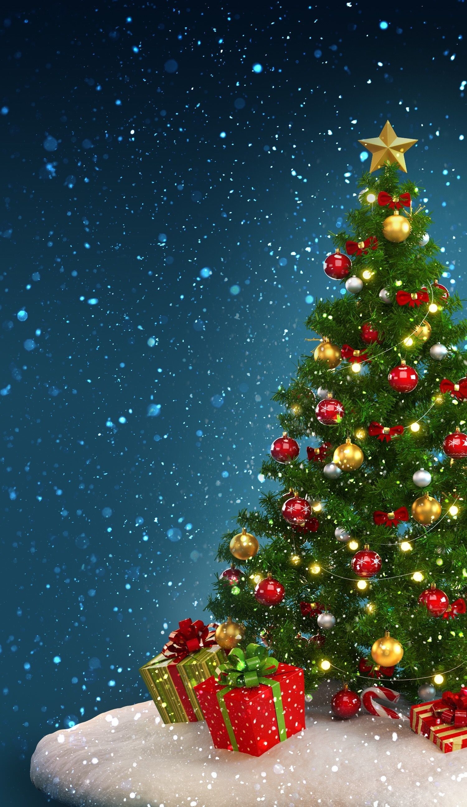 1500x2600 Christmas Tree Wallpaper, Phone