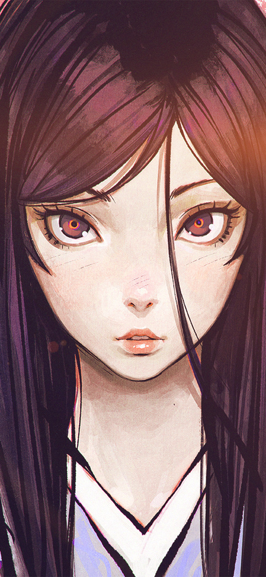 1130x2440 Eye Girl Anime Illustration Eye, Phone