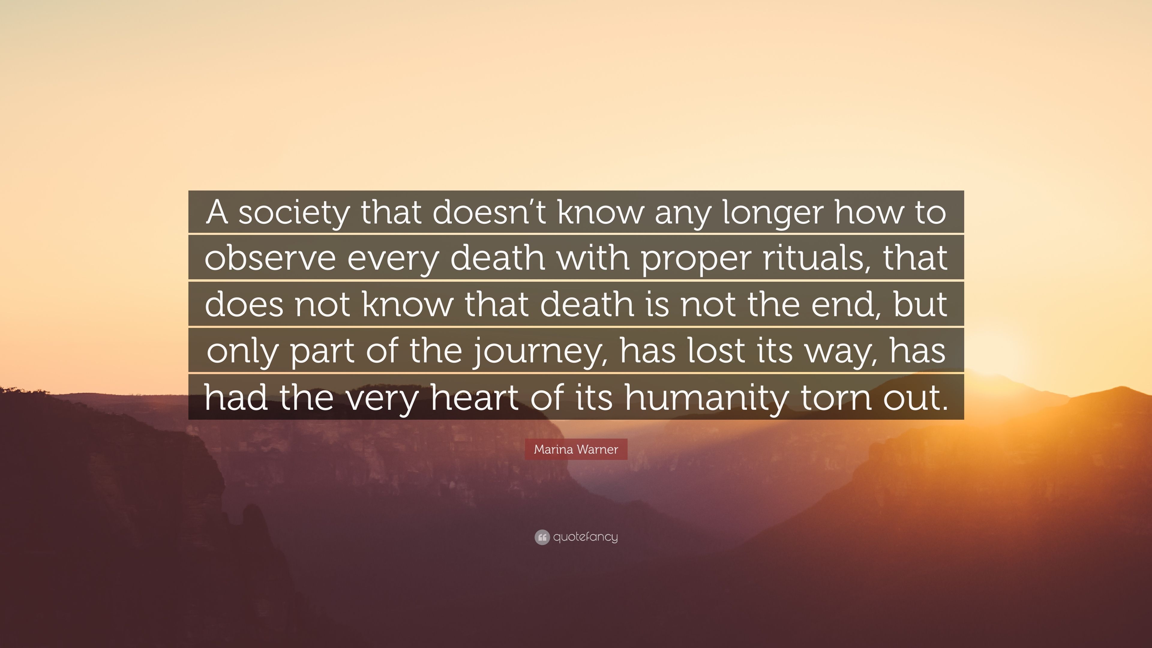 3840x2160 Marina Warner Quote: “A society that doesn't know any longer how, Desktop