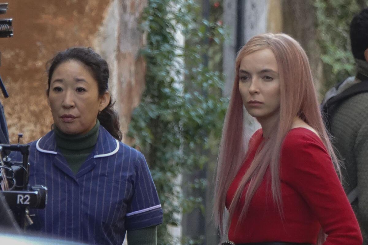 1200x800 Jodie Comer and Sandra Oh on the Set of Killing Eve, Second Season, Desktop