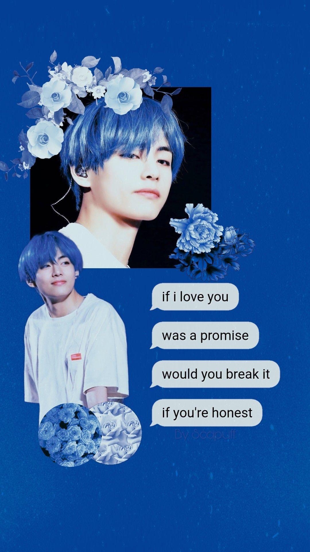 1080x1920 Wallpaper Taehyung de blue hair, Phone