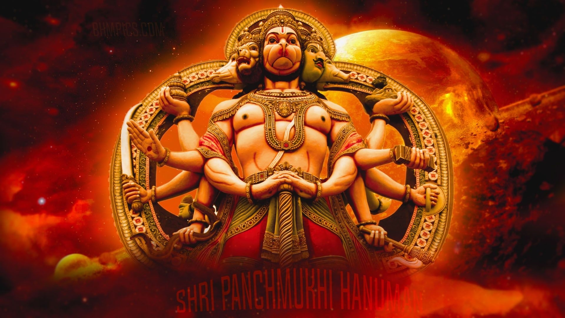 1920x1080 Shri Panchmukhi Hanuman Wallpaper, Desktop