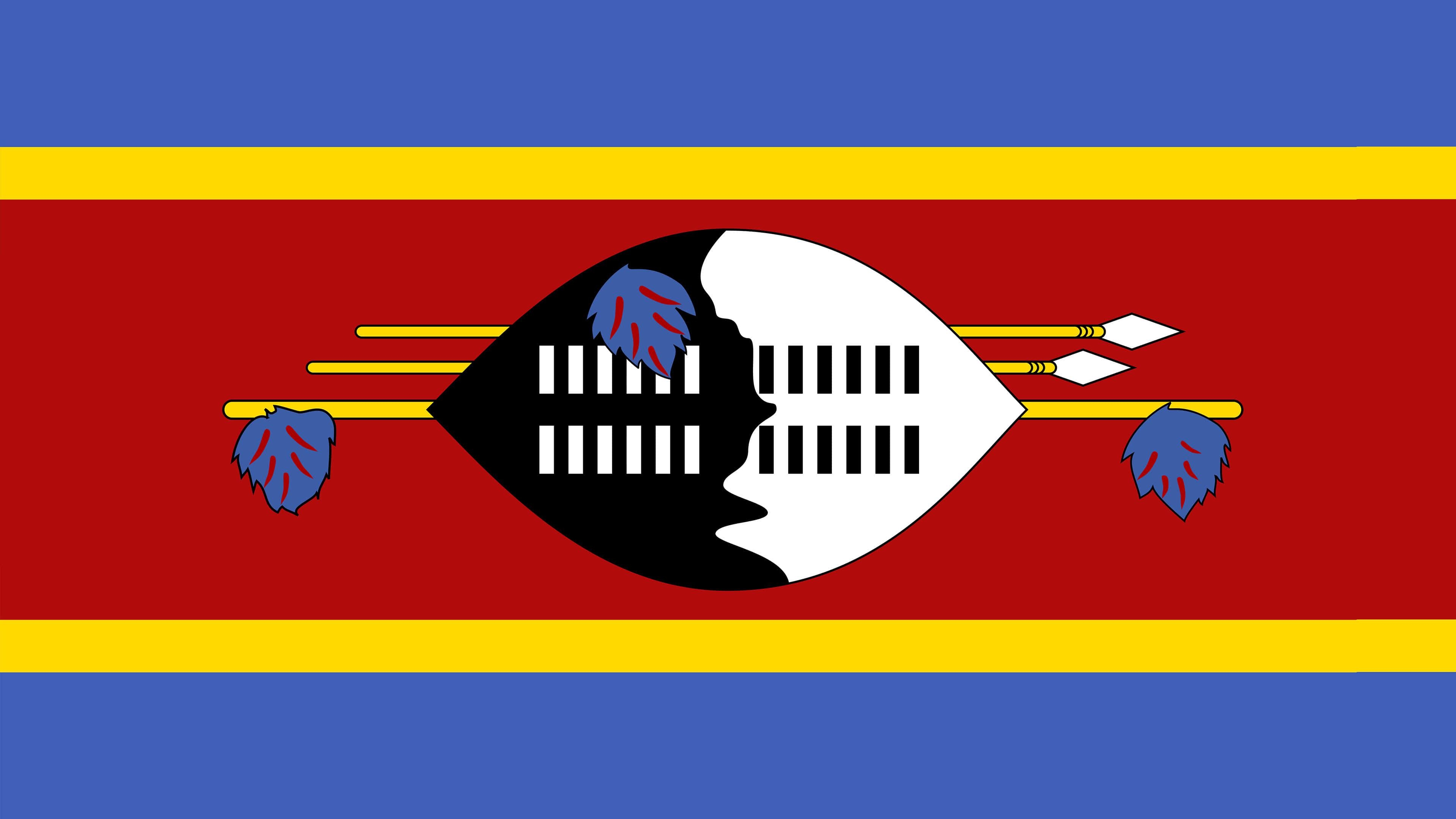 3840x2160 Eswatini Flag UHD 4K Wallpaper, Desktop