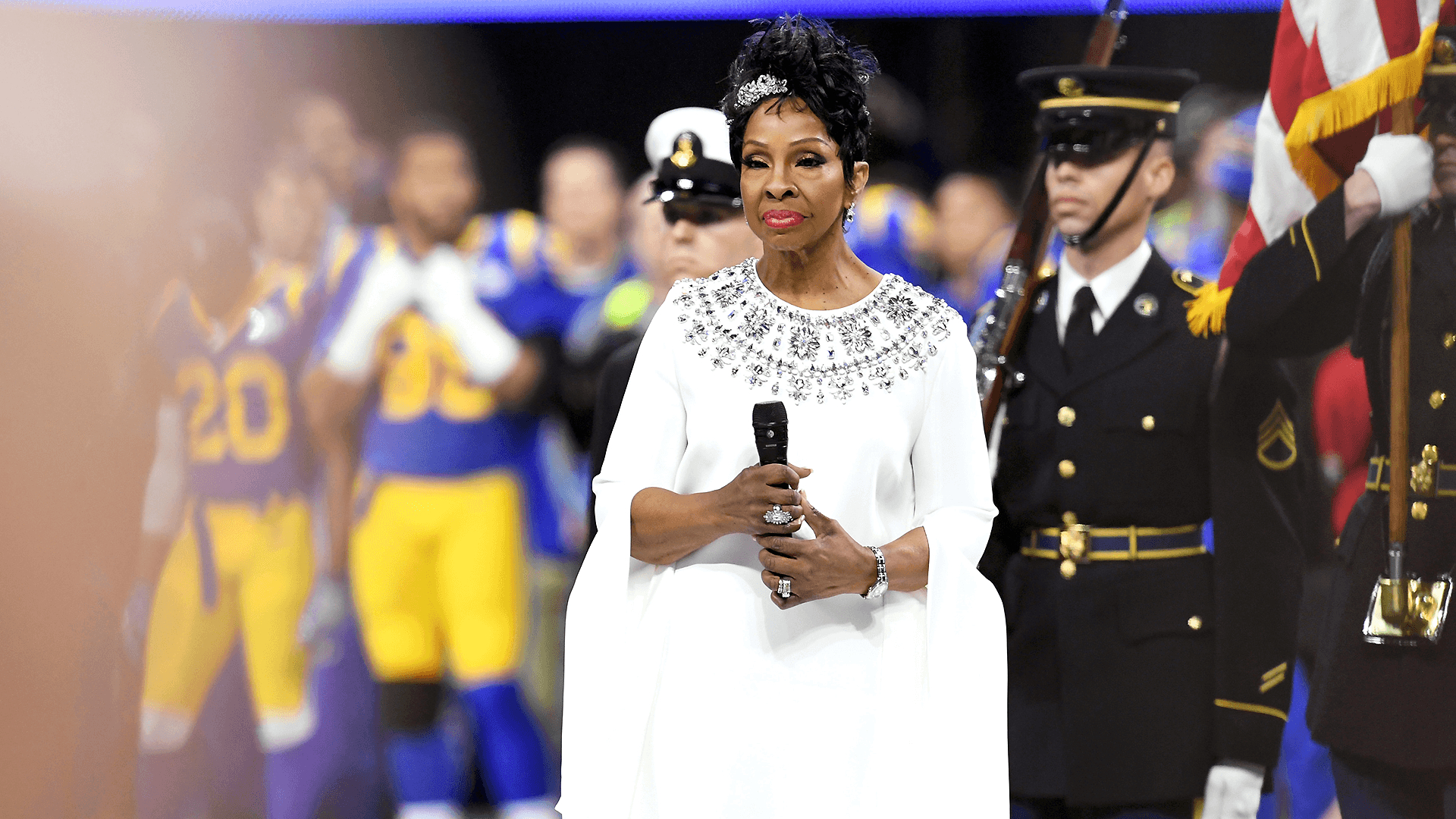 1920x1080 Gladys Knight sang 'brave' twice during Super Bowl national anthem, Desktop