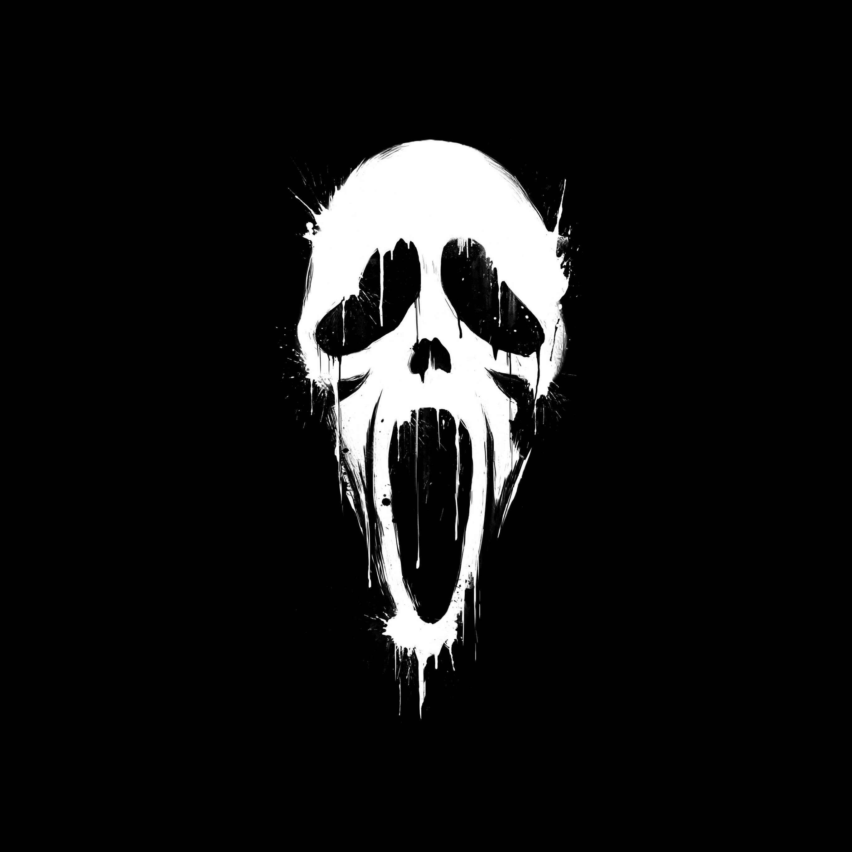 2740x2740 Ghostface Wallpaper 4K, Minimal art, AMOLED, Phone