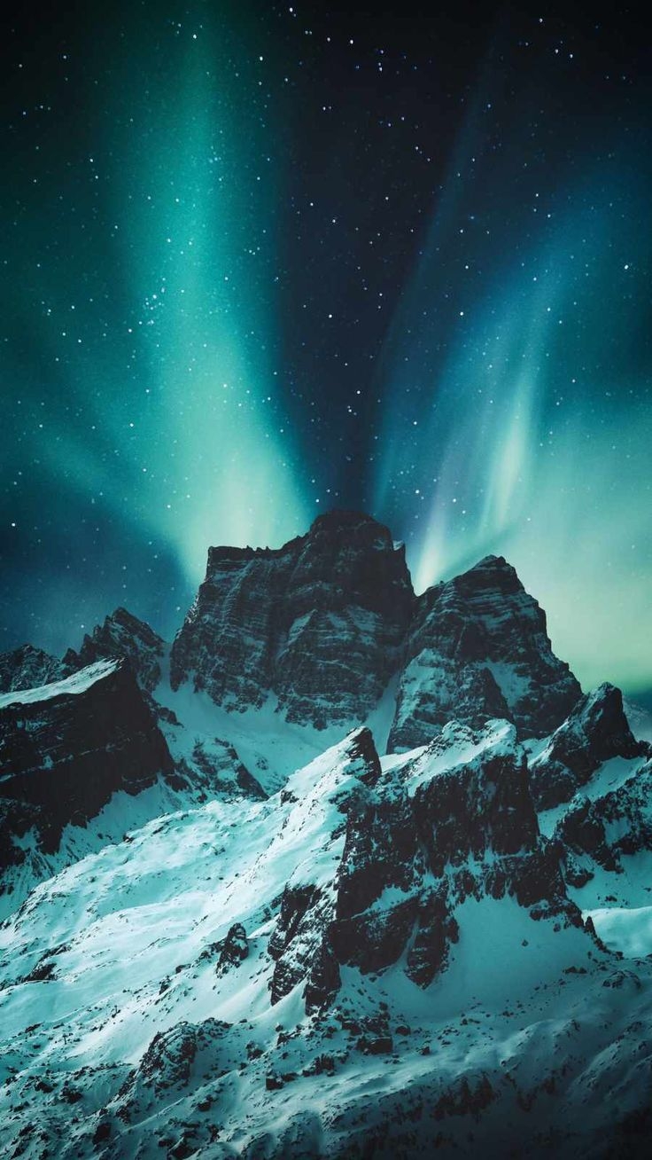 740x1310 Northern Lights Mountain iPhone, Phone