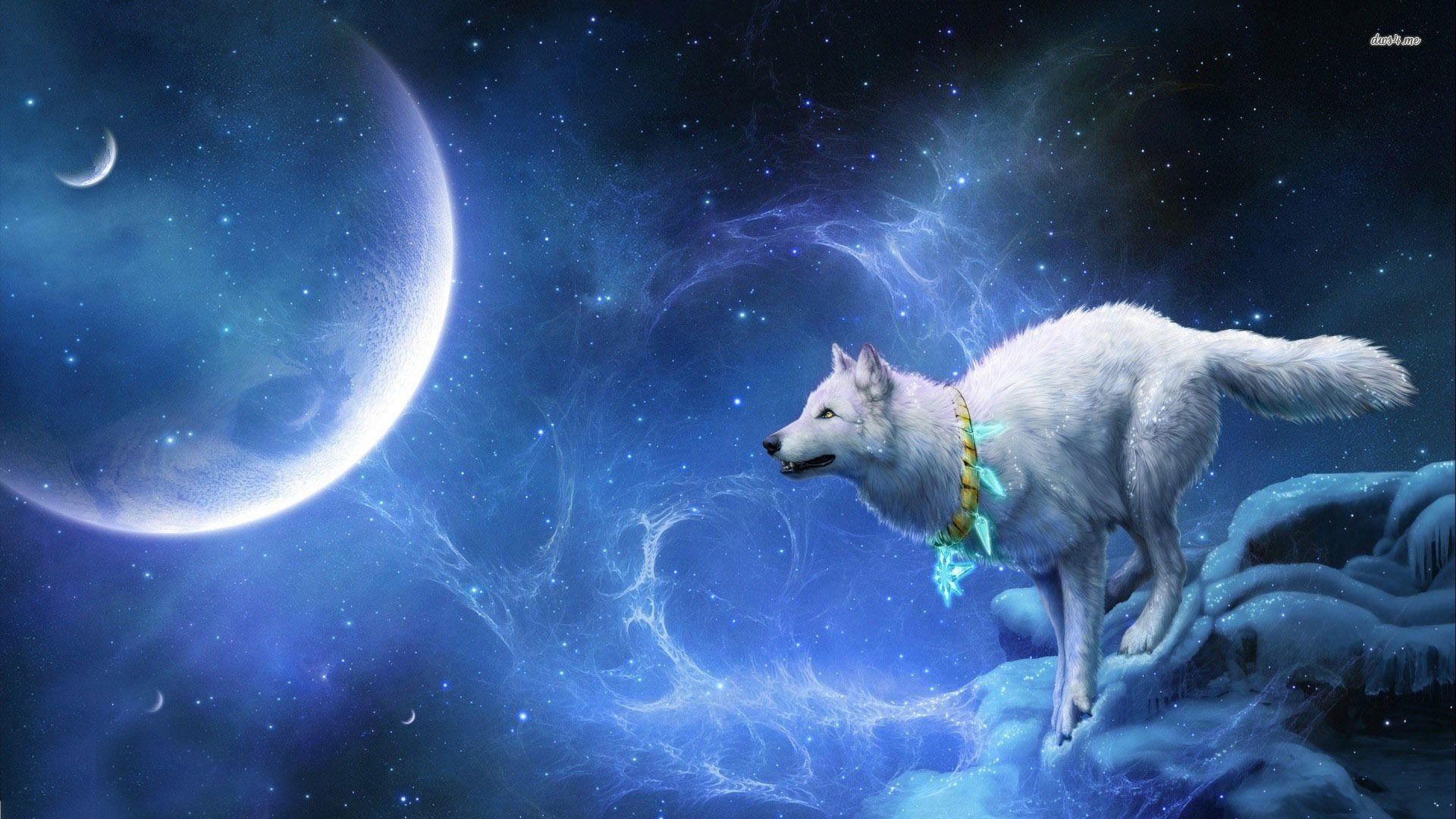 1920x1080 Wolf in space wallpaper Art wallpaper, Desktop