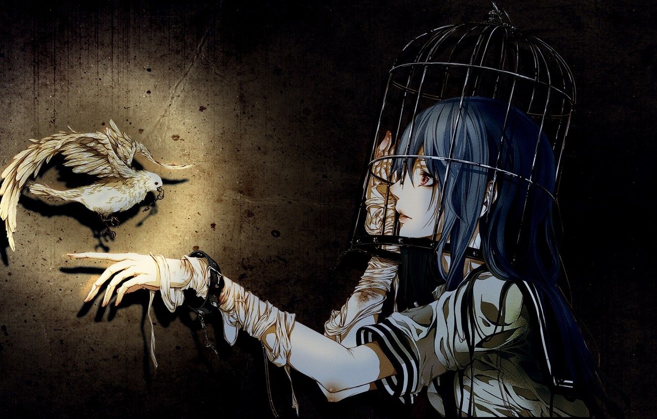 1340x850 Wallpaper girls, on the desktop, Gothic elements, Wallpaper anime image for desktop, section прочее, Desktop