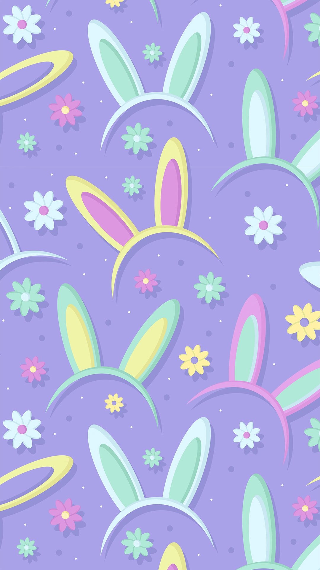 1080x1920 Easter bunny pattern phone wallpaper, Phone