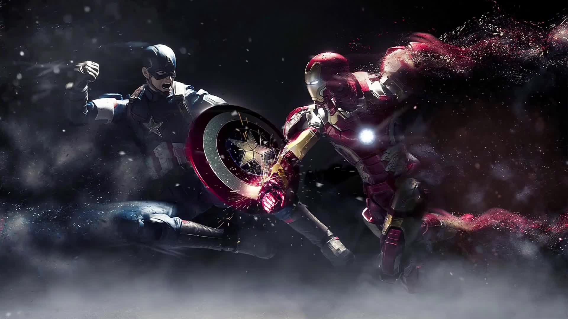 1920x1080 Captain America vs Iron Man Live Wallpaper, Desktop