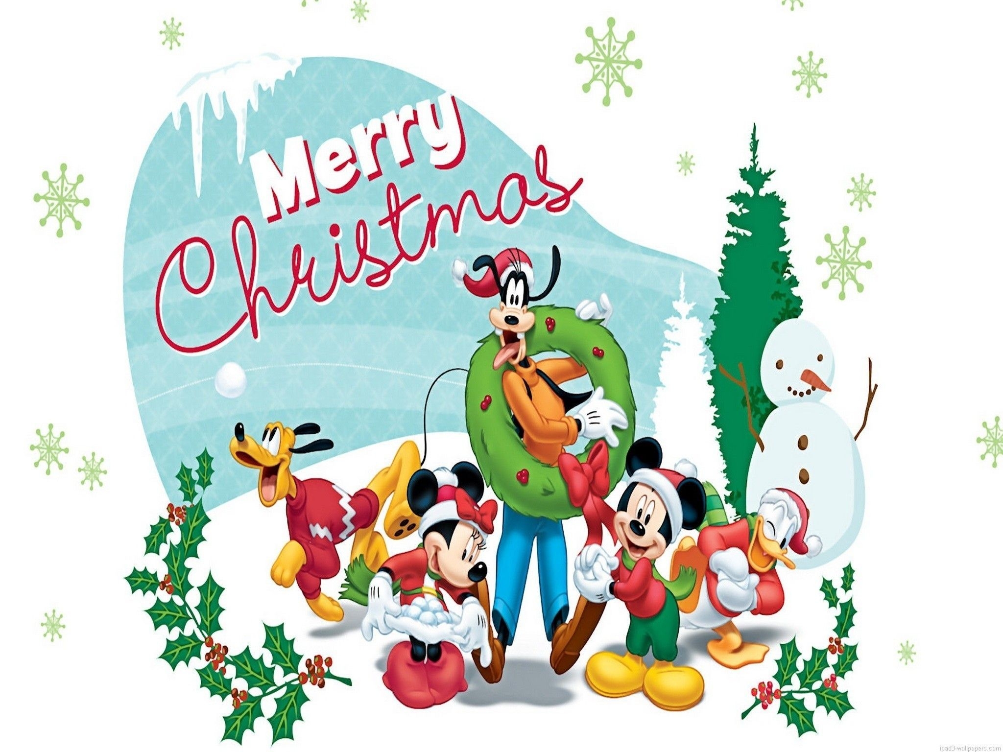 2050x1540 Mickey Mouse Christmas Background, Desktop