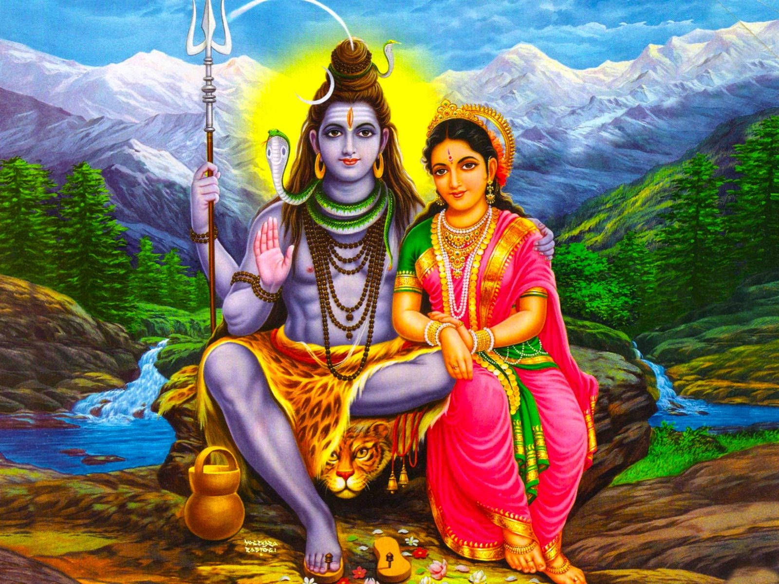 1600x1200 Shiva & Parvati Wallpaper, Desktop