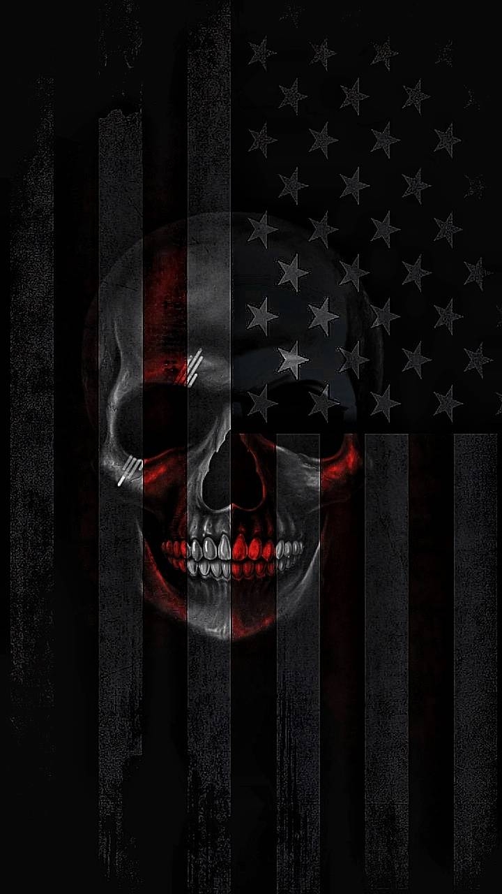 720x1280 American Skull wallpaper, Phone