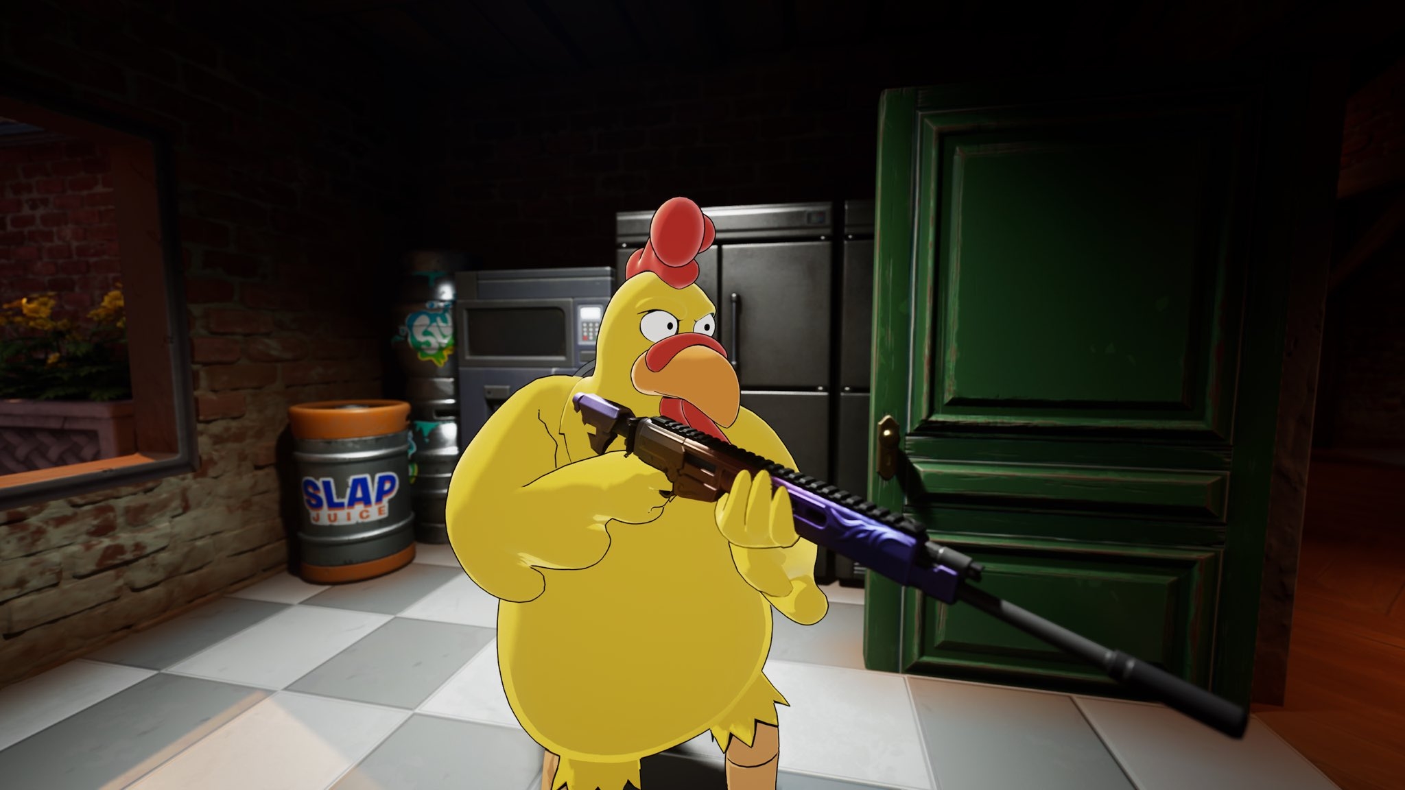 2050x1160 The Giant Chicken Fortnite wallpaper, Desktop