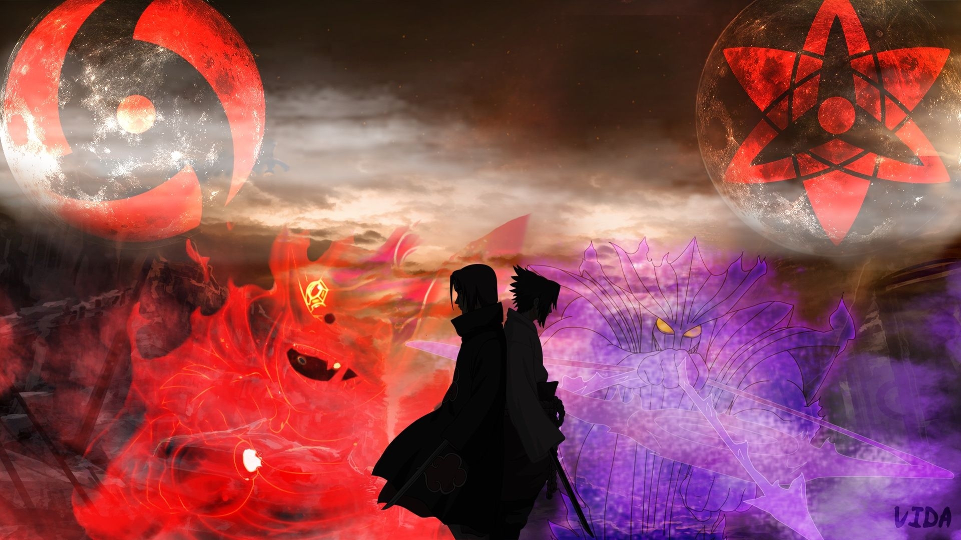1920x1080 Download  Uchiha Itachi, Uchiha Sasuke, Naruto, Sharingan Wallpaper for Widescreen, Desktop