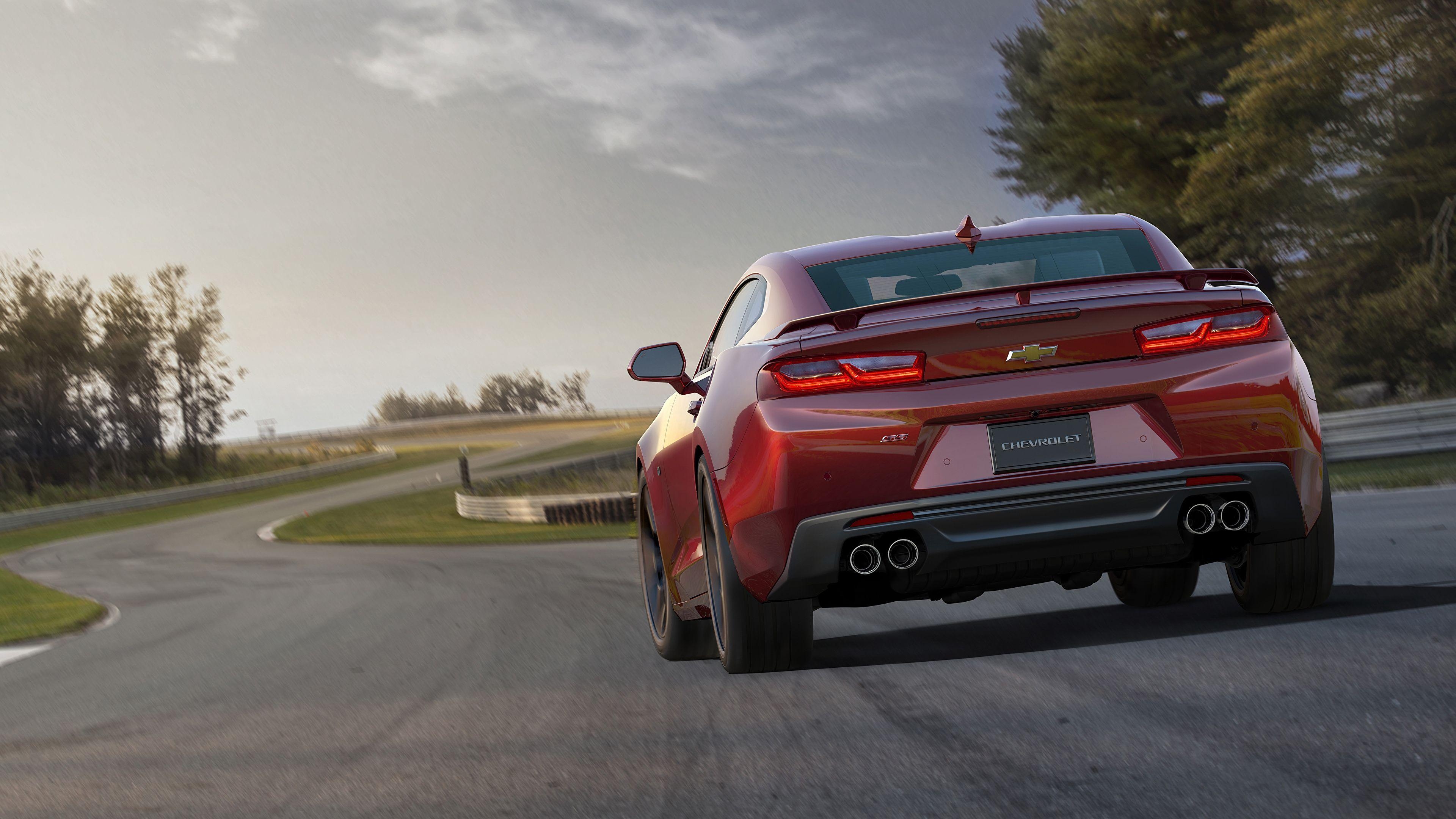 3840x2160 Wallpaper Chevrolet 2015 Camaro SS Red Roads Cars Back, Desktop