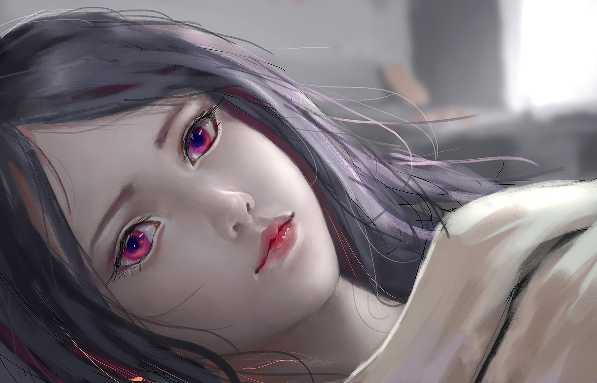 1920x1240 Anime Art Sad Girl, Desktop