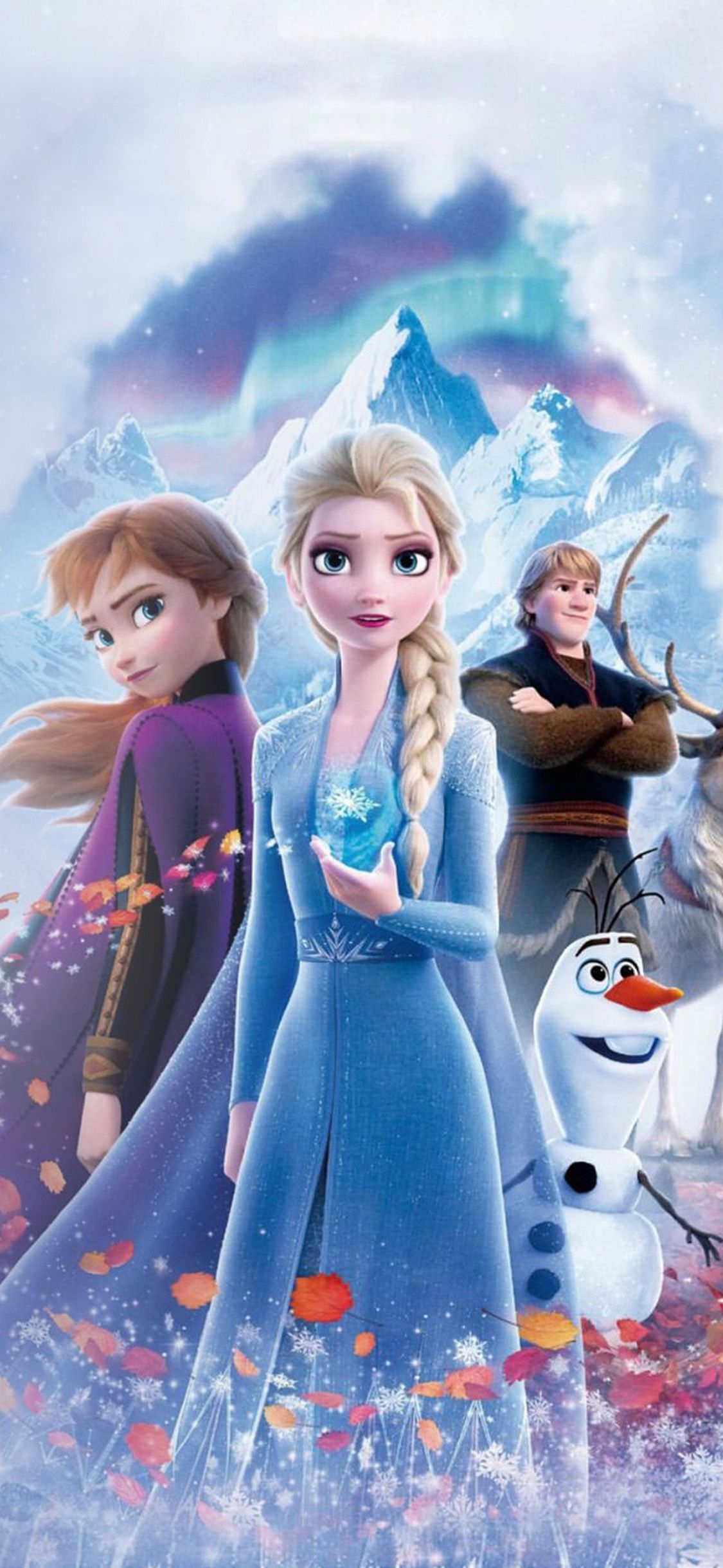 1130x2440 iPhone X wallpaper. frozen poster disney film winter anime art, Phone