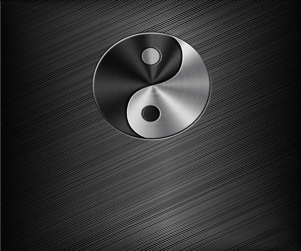 960x800 Ying Yang logos wallpaper for mobile download free, Desktop