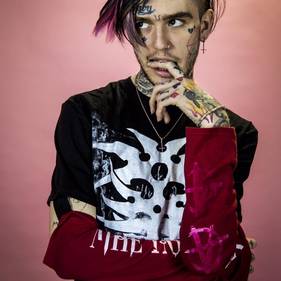 1080x1080 Lil Peep Wallpaper Red, Phone