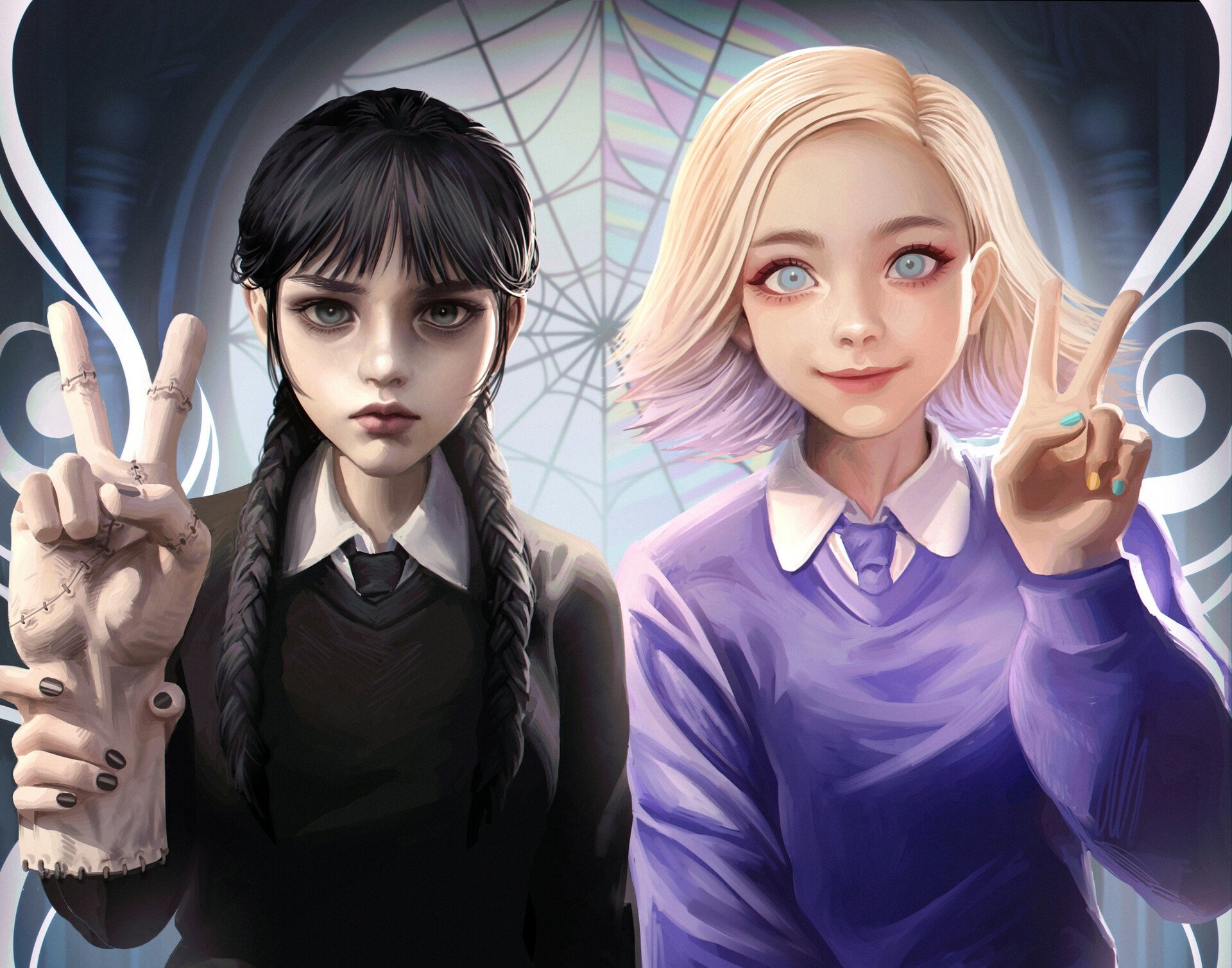 1920x1510 Wednesday Addams & Enid Sinclair, Desktop