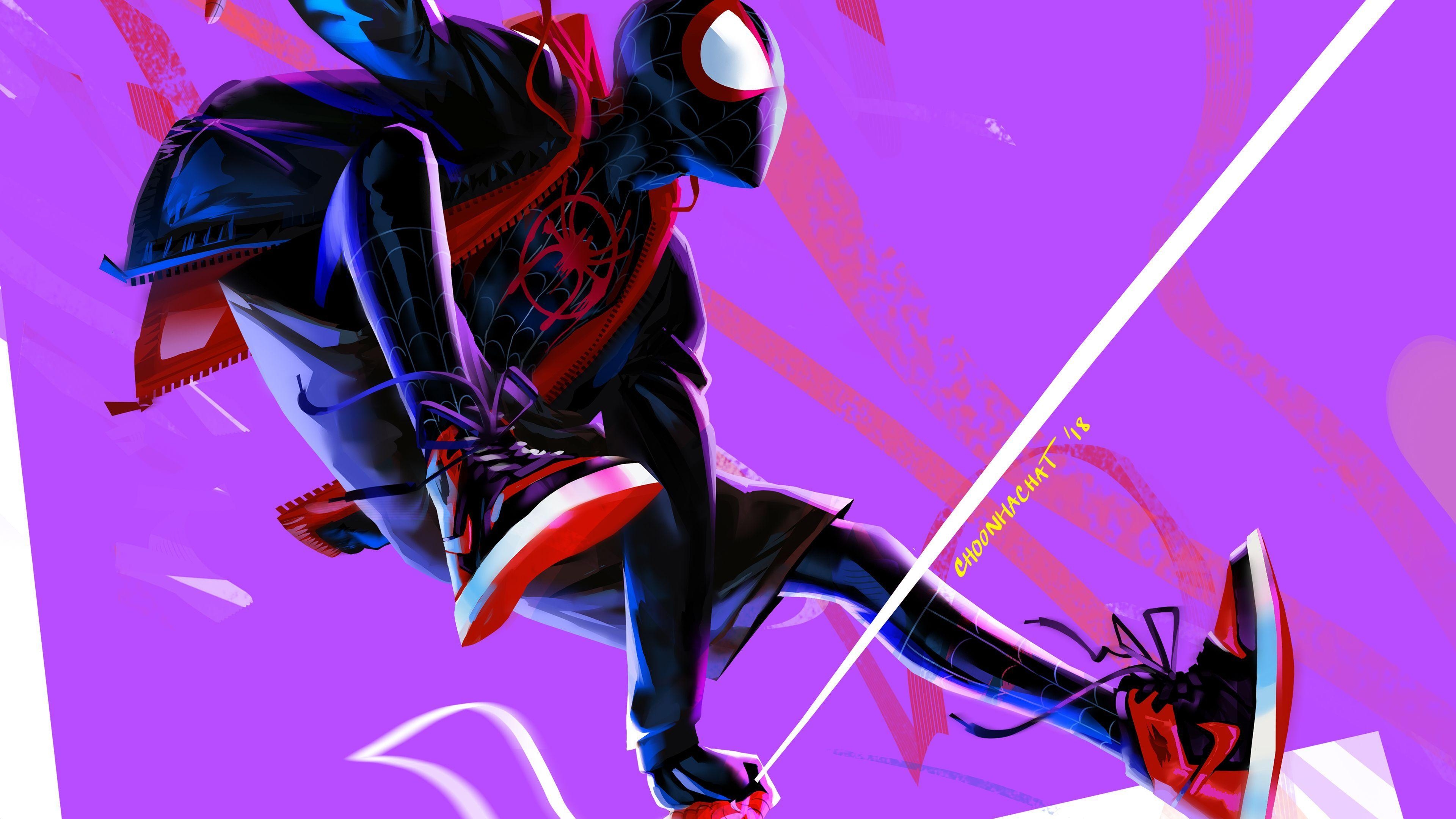 3840x2160 Miles Morales In Spider Man Into The Spider Verse 4k Artwork superheroes wallpaper, spiderman wallpaper, spide. Spiderman, Miles morales spiderman, Spider verse, Desktop