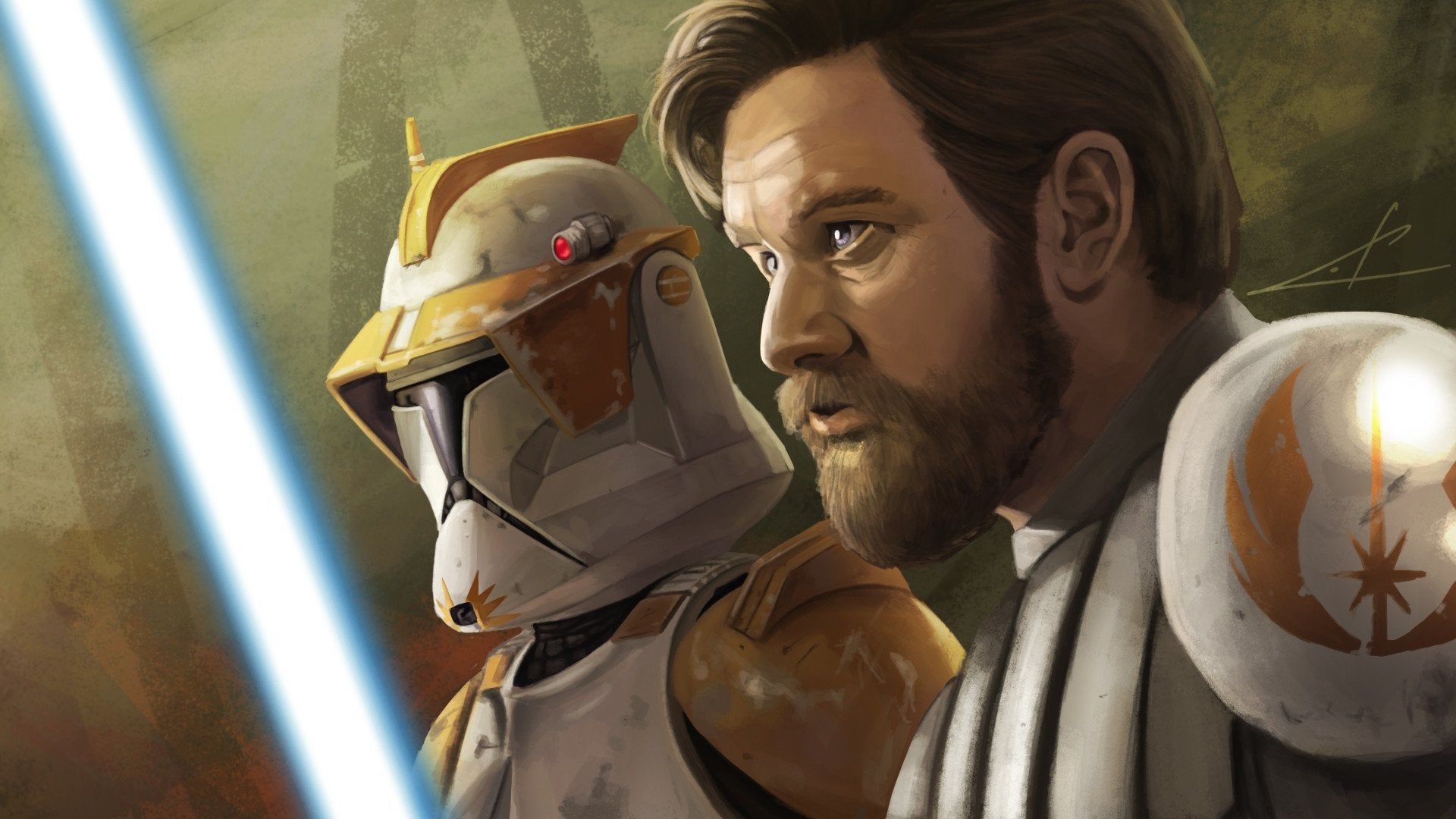 1920x1080 Obi Wan Kenobi And Commander Cody Wars By Lucas Furlan, Desktop