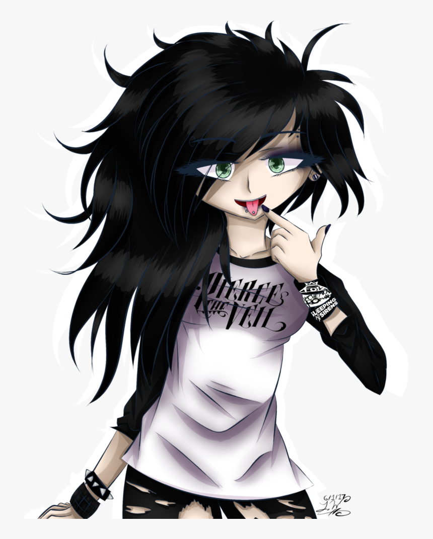 860x1080 Transparent Emo Hair Clipart Emo Anime Girl, HD Png Download, Transparent Png Image, Phone