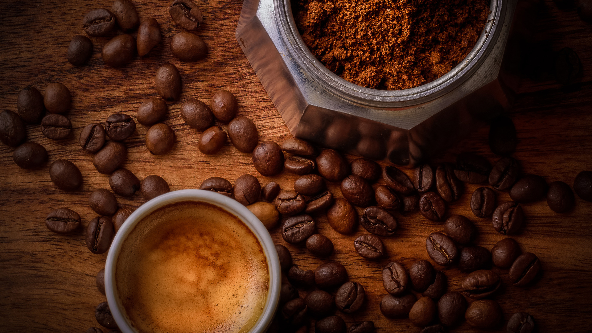 1920x1080 Coffee Beside Coffee Beans Laptop Full HD 1080P HD 4k Wallpaper, Image, Background, Photo and Picture, Desktop