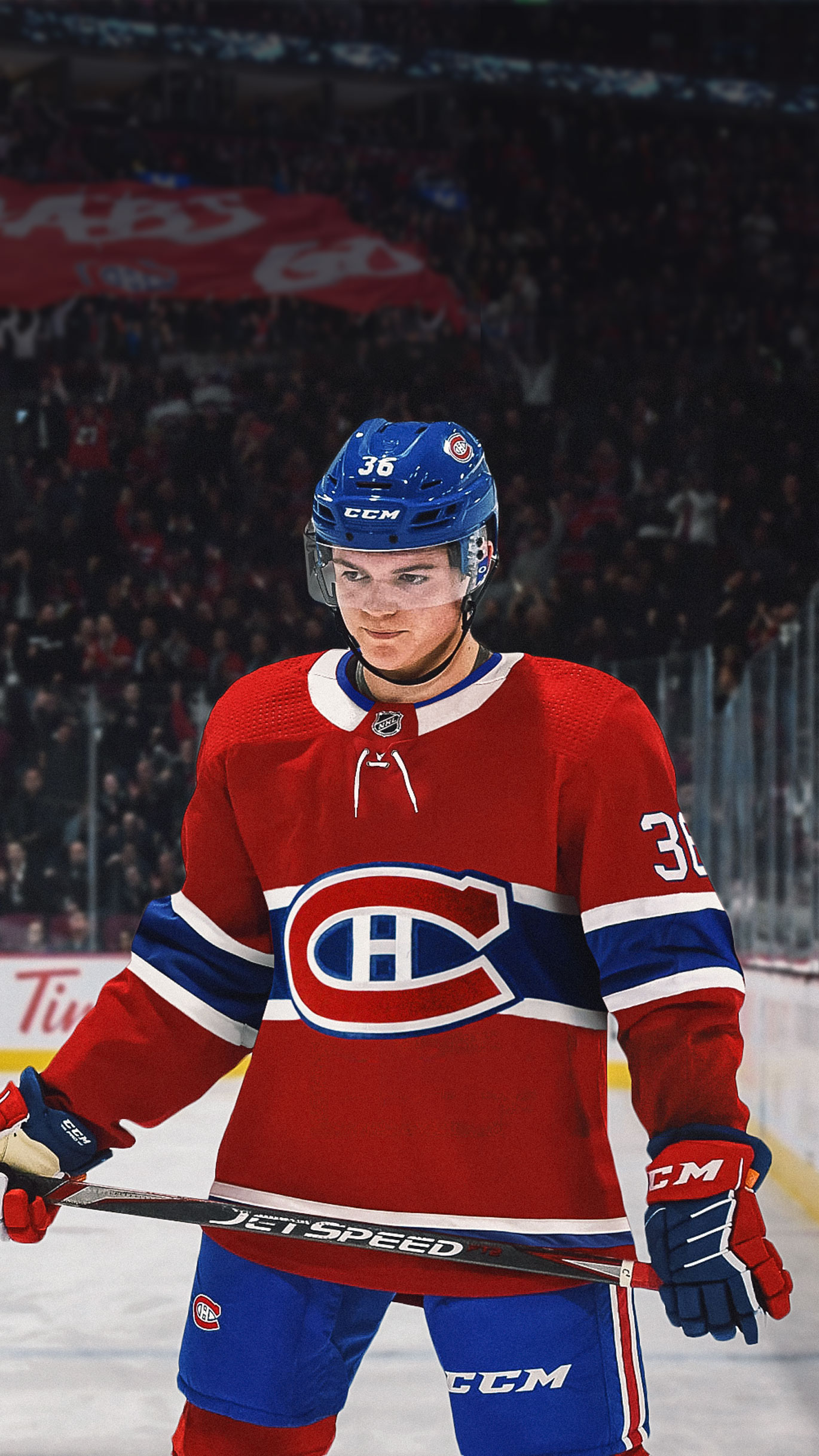 1370x2440 I swapped Cole Caufield into a Habs jersey and made a mobile wallpaper out of it, Phone