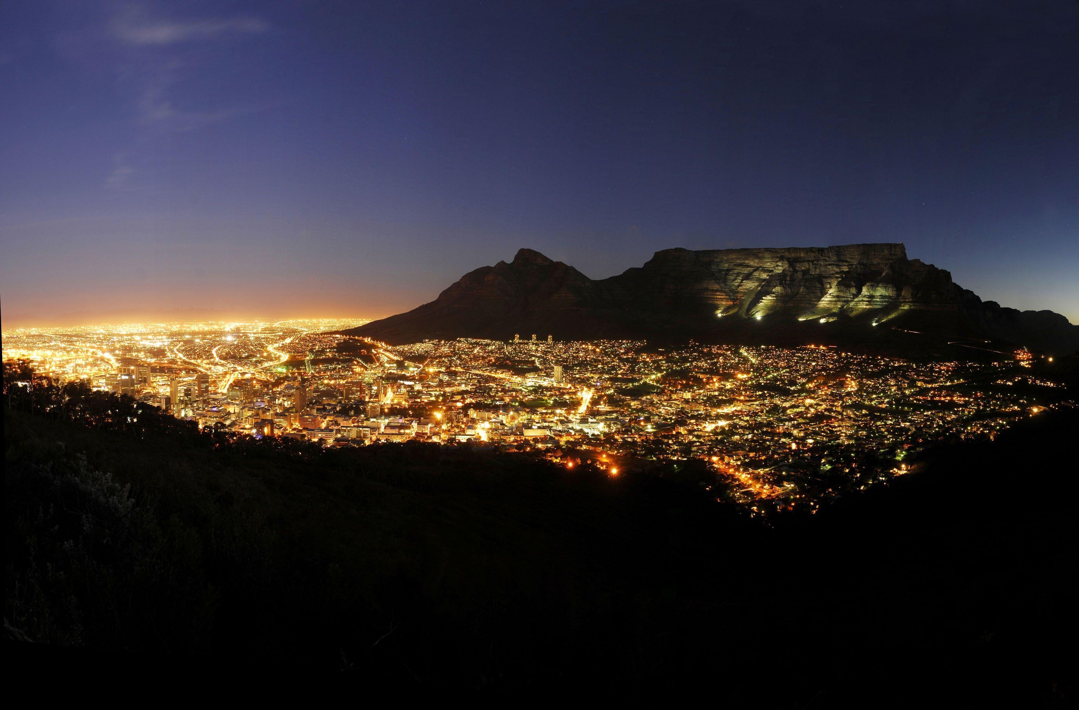 3550x2340 cape town south africa at night. HD Wallpaper and Download Free, Desktop