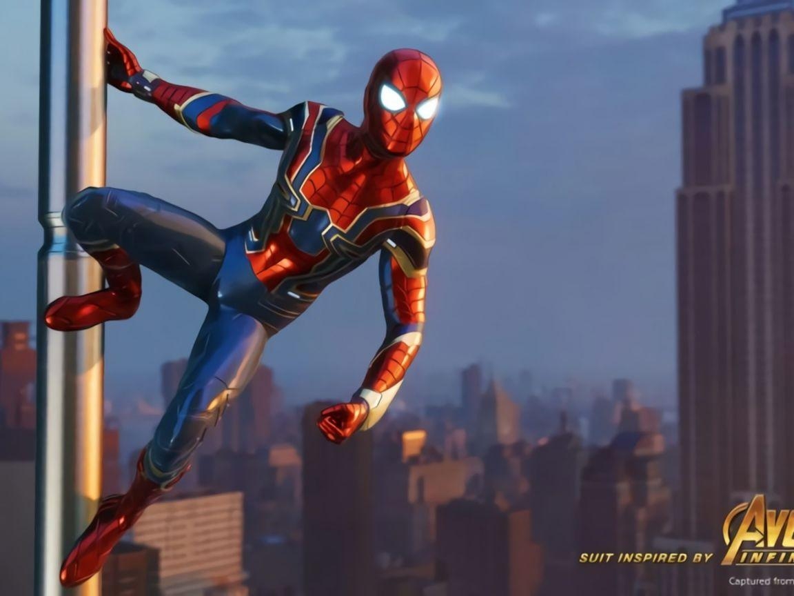 1160x870 Download Avengers Infinity War Iron Spider In Spider Man Game, Desktop