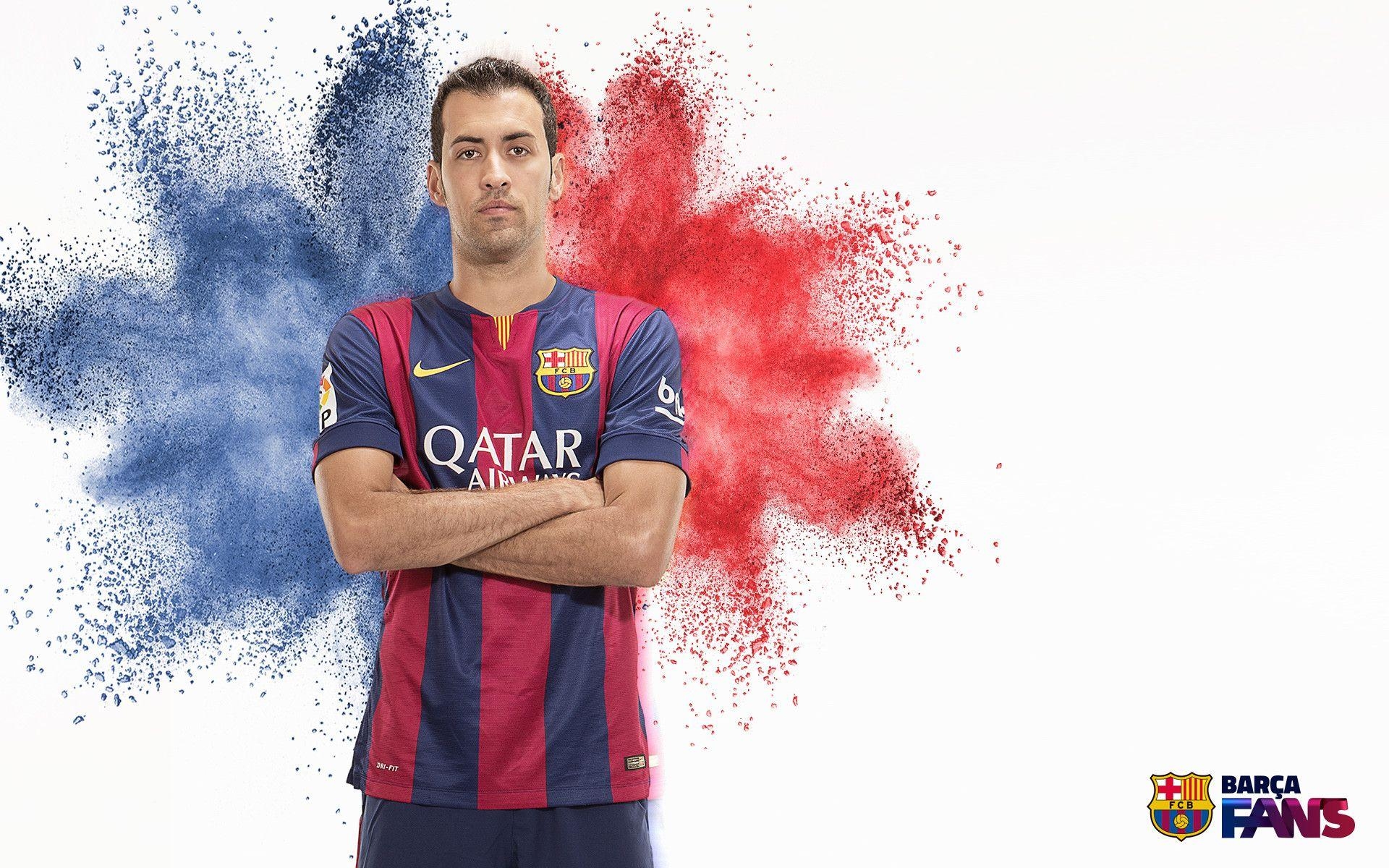 1920x1200 SERGIO BUSQUETS Nr.5. Barcelona Shirts 2014 2015. FC, Desktop