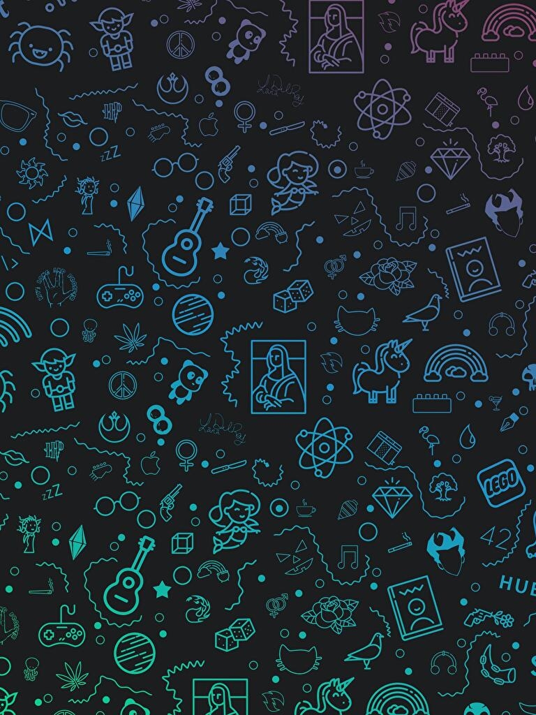 770x1030 Doodle space [3840x2160]: wallpaper, Phone