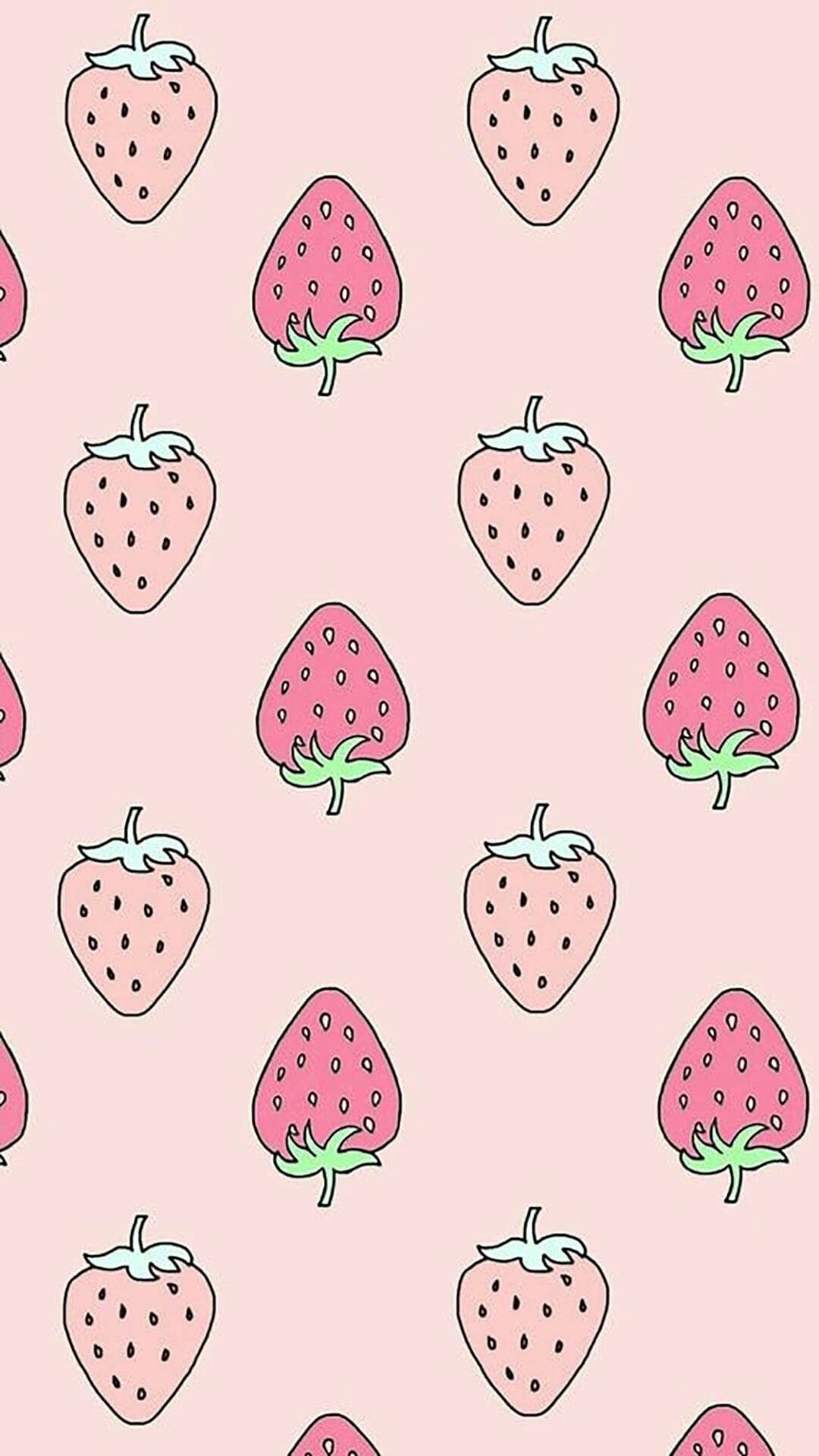 1080x1920 Cute Strawberry Wallpaper Free Cute Strawberry Background, Phone