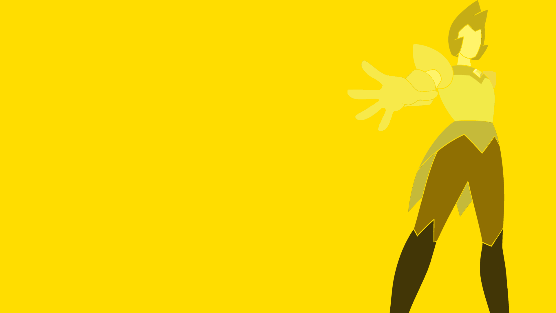 1920x1080 Minimalist wallpaper of Yellow Diamond, Desktop