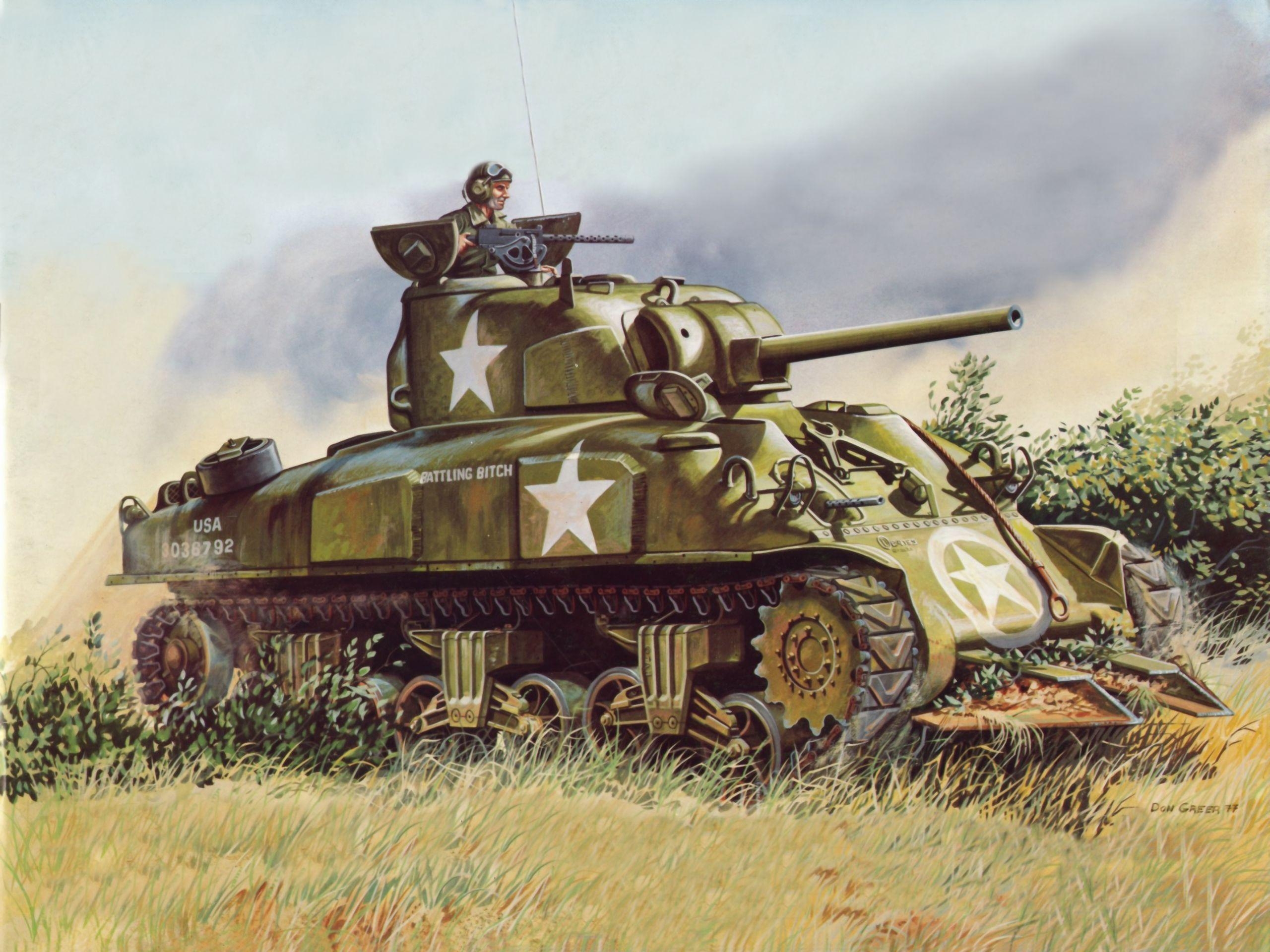 2560x1920 Army Tanks Painting Art M4 Sherman, Desktop