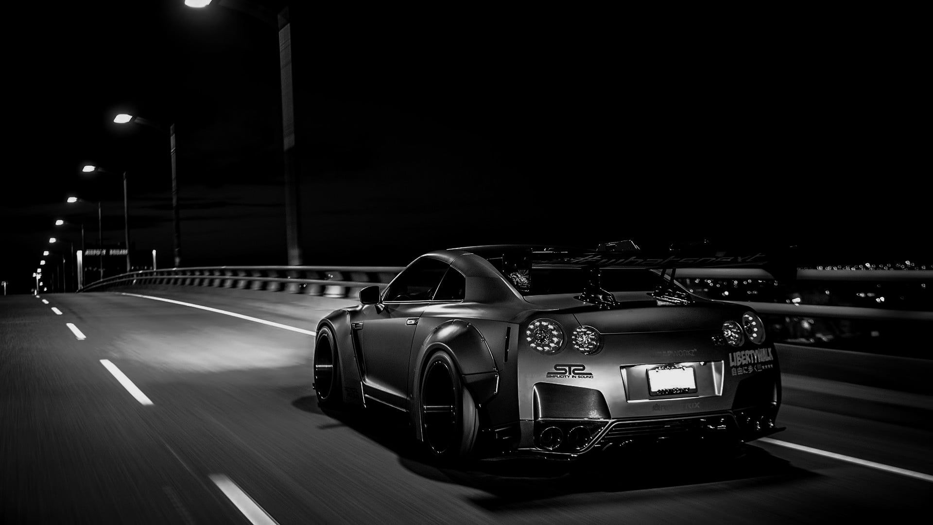 1920x1080 Black Coupe #tuning Nissan Skyline GT R R35 Liberty Walk Nissan GTR #car P #wallpaper #hdwallpaper #desktop. Nissan Gtr Skyline, Nissan Skyline, Nissan Gtr, Desktop