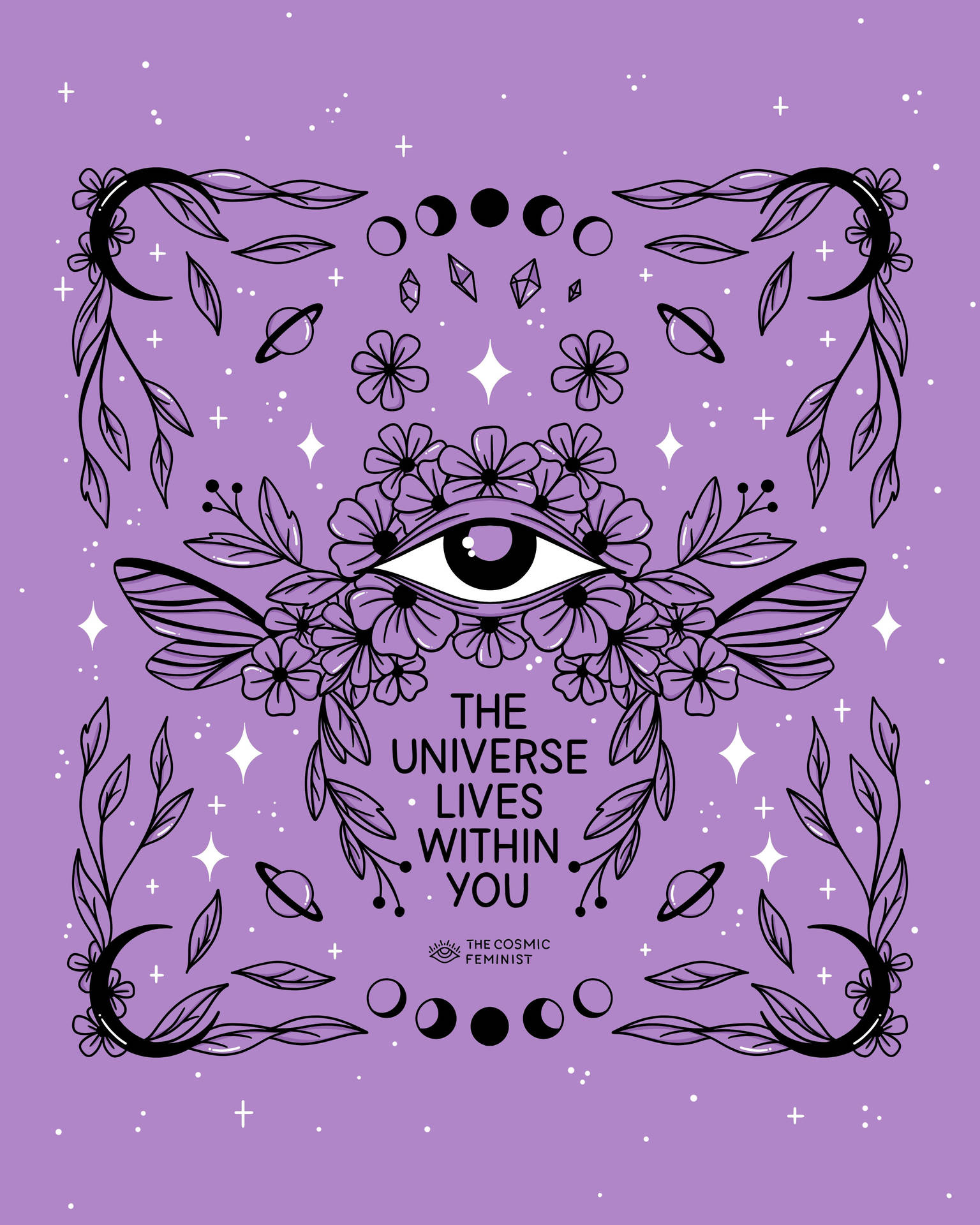 1540x1920 Download Witchy Aesthetic Purple Eye Wallpaper, Phone