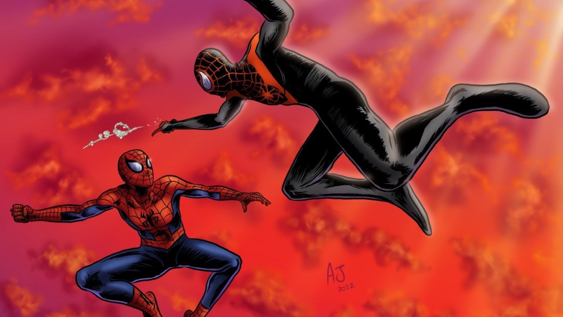 1920x1080 Marvel comics peter parker ultimate miles morales wallpaper, Desktop