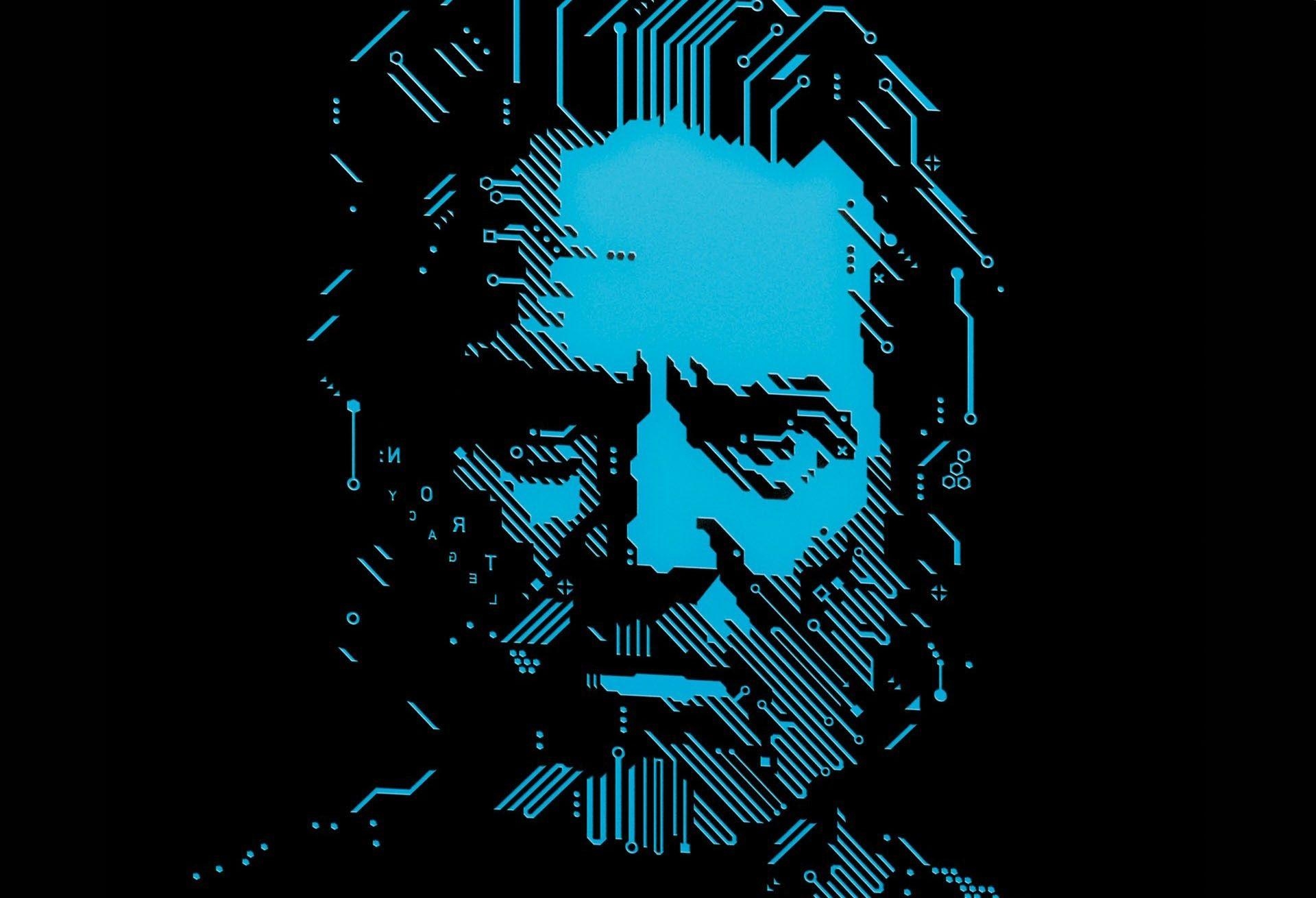 1920x1310 movies men tron circuits digital art actors jeff bridges black, Desktop