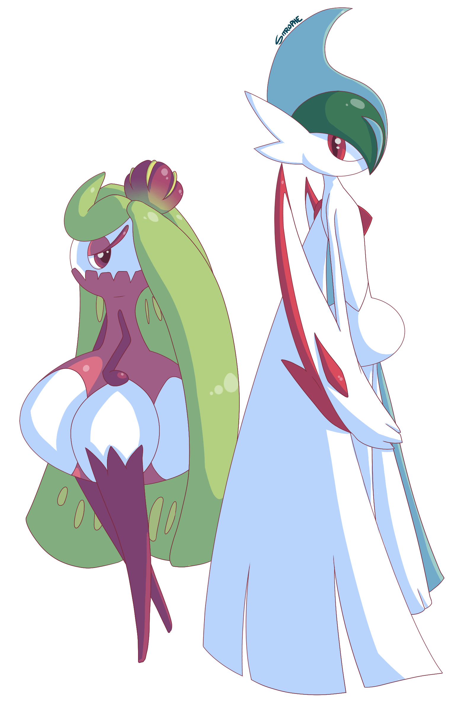 1600x2400 Gallade & Tsareena Gallade belongs to Hau. Anything Animated or, Phone