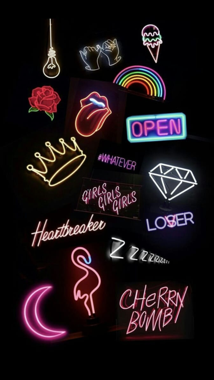 750x1340 Neon Lights. Neon wallpaper, Emoji wallpaper, Cute wallpaper for phone, Phone