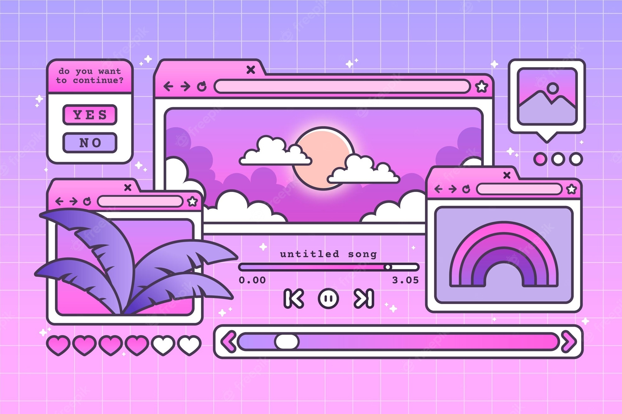 2000x1340 Vaporwave Background Image. Free Vectors, & PSD, Desktop